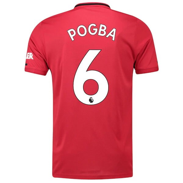 Replicas Camiseta Manchester United NO.6 Pogba 1ª 2019/20 Rojo